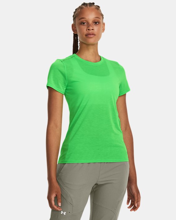 T-shirt UA Run Anywhere Breeze pour femme, Green, pdpMainDesktop image number 0